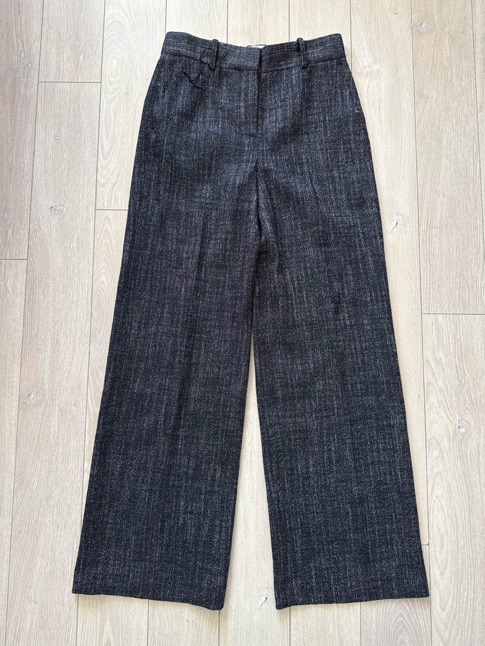 NWOT Zara Wide Leg Woven Black Pants Women’s Size XS
